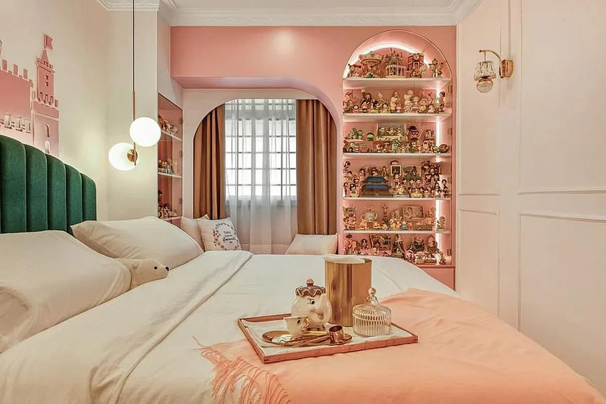 半圆形拱门带有童话气息。（Fyner Interior提供照片）