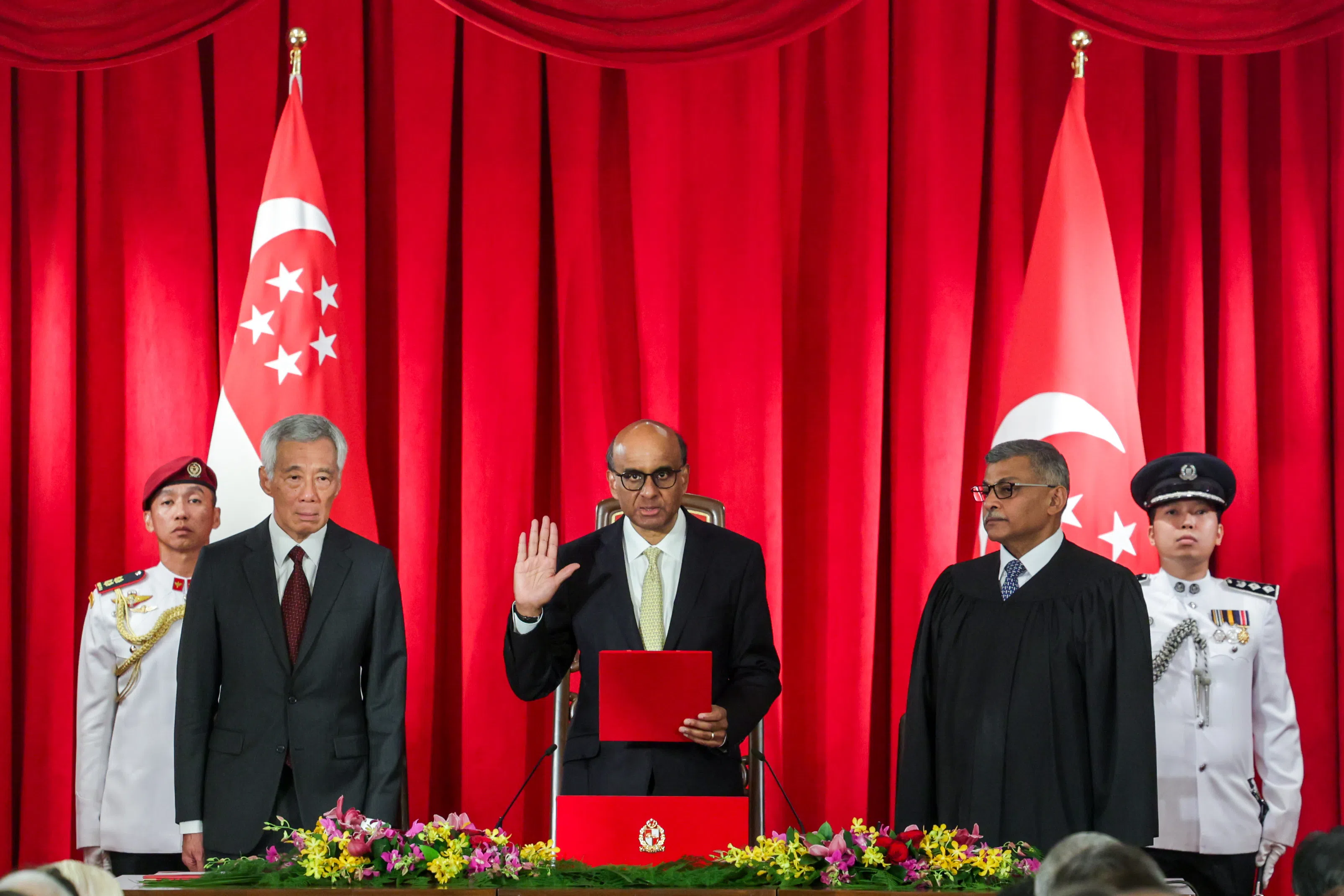 尚达曼9月14日宣誓出任新加坡第九任总统。（档案照）
