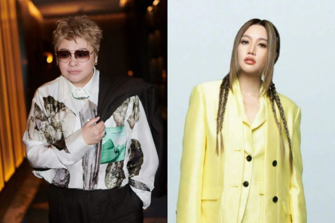 韩红（左）和A-Lin（右）都请战《歌手2024》。（取自艺人微博）