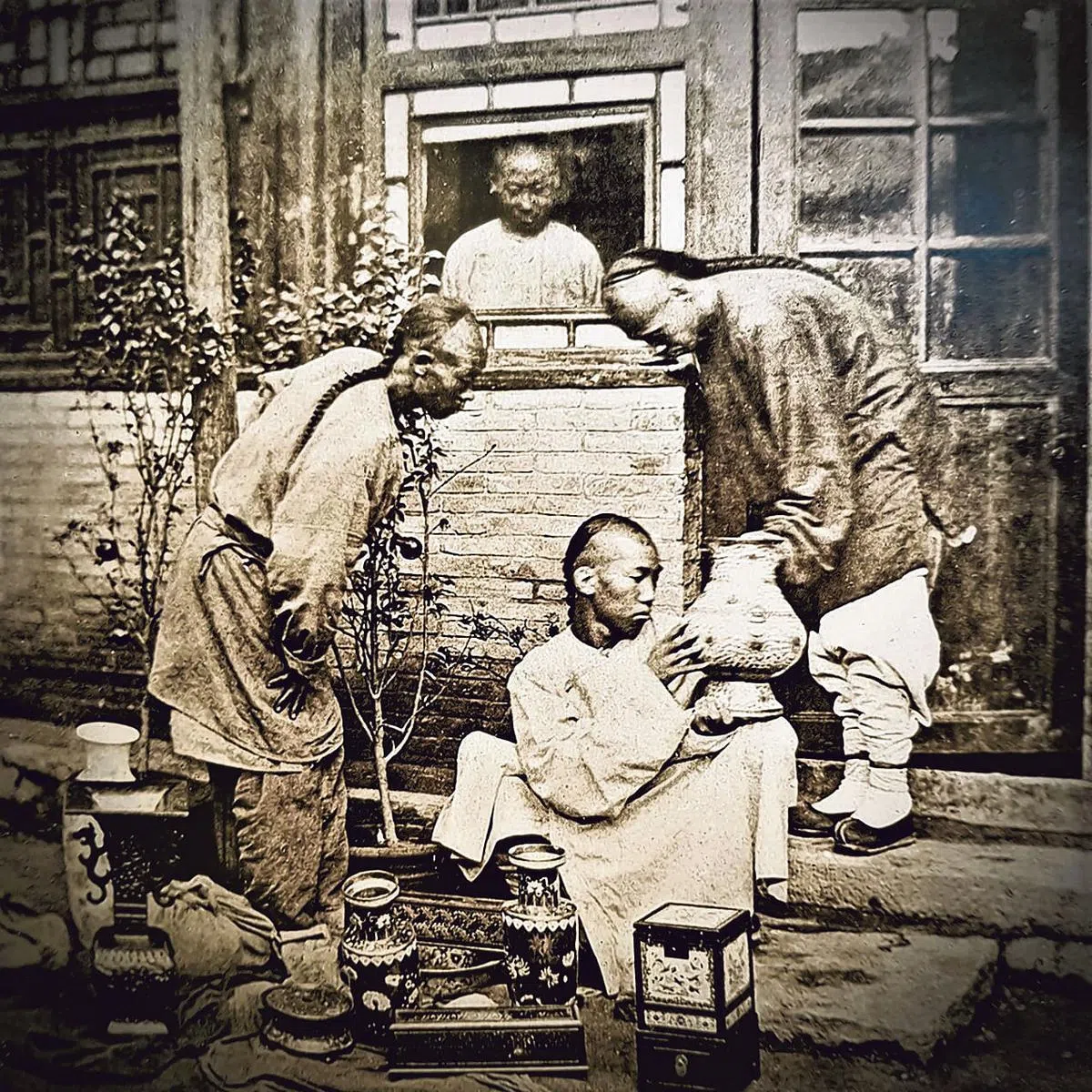 英国摄影师约翰汤生镜头下的晚清古玩贩子。