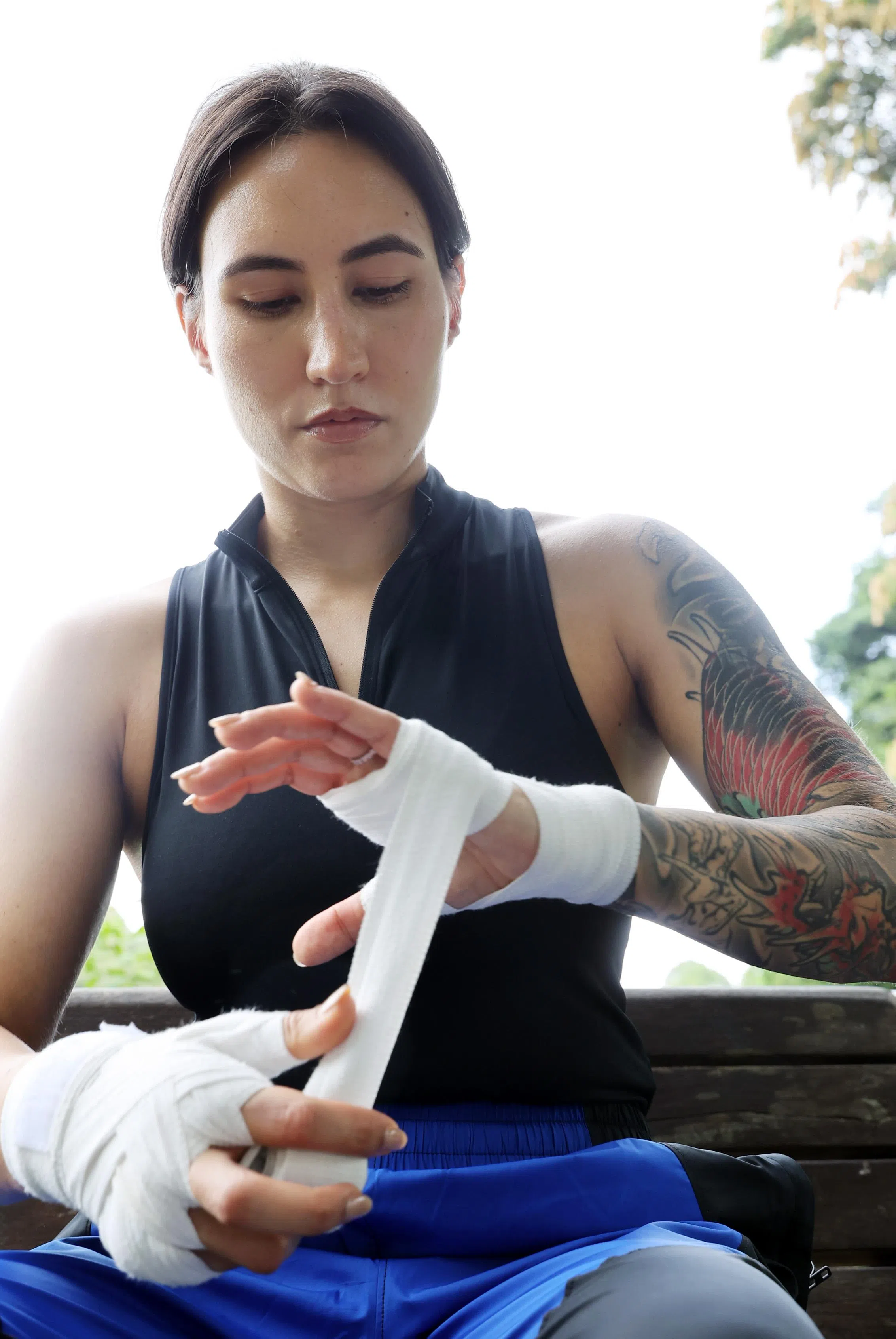 受伤后，柯尔斯蒂把预防放在首位，重视矫正训练与动作质量。（萧紫薇摄）