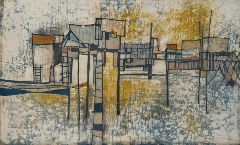 佘金裕峇迪作品《抽象景观》。（集菁艺社提供）