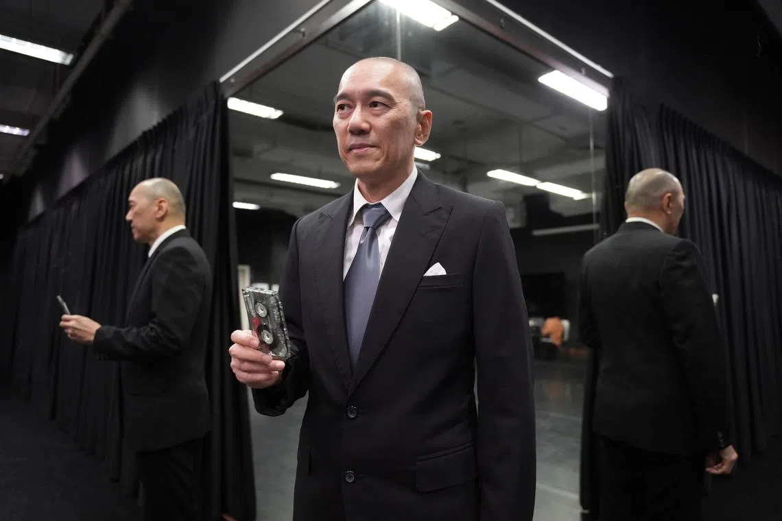 詹辉振身兼三职，在《最后的午餐肉》中自导、自编、自演。（谢智扬摄）