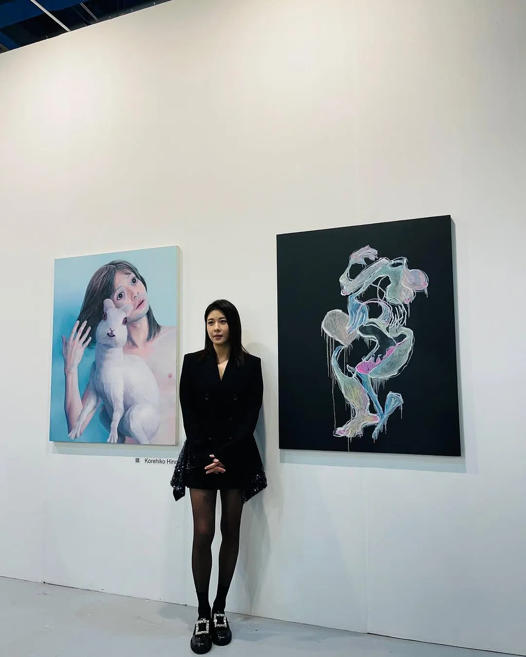 河智苑2024年参加“Kiaf Seoul”韩国国际艺术博览会时，画作在两天内售出。（取自河智苑IG）