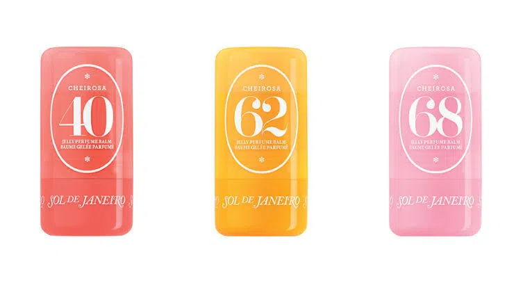 Sol de Janeiro推出40、62、68号三款无酒精管装香膏，品牌声称涂一次能香达10小时，一管能用1000次。（Sol de Janeiro图片）