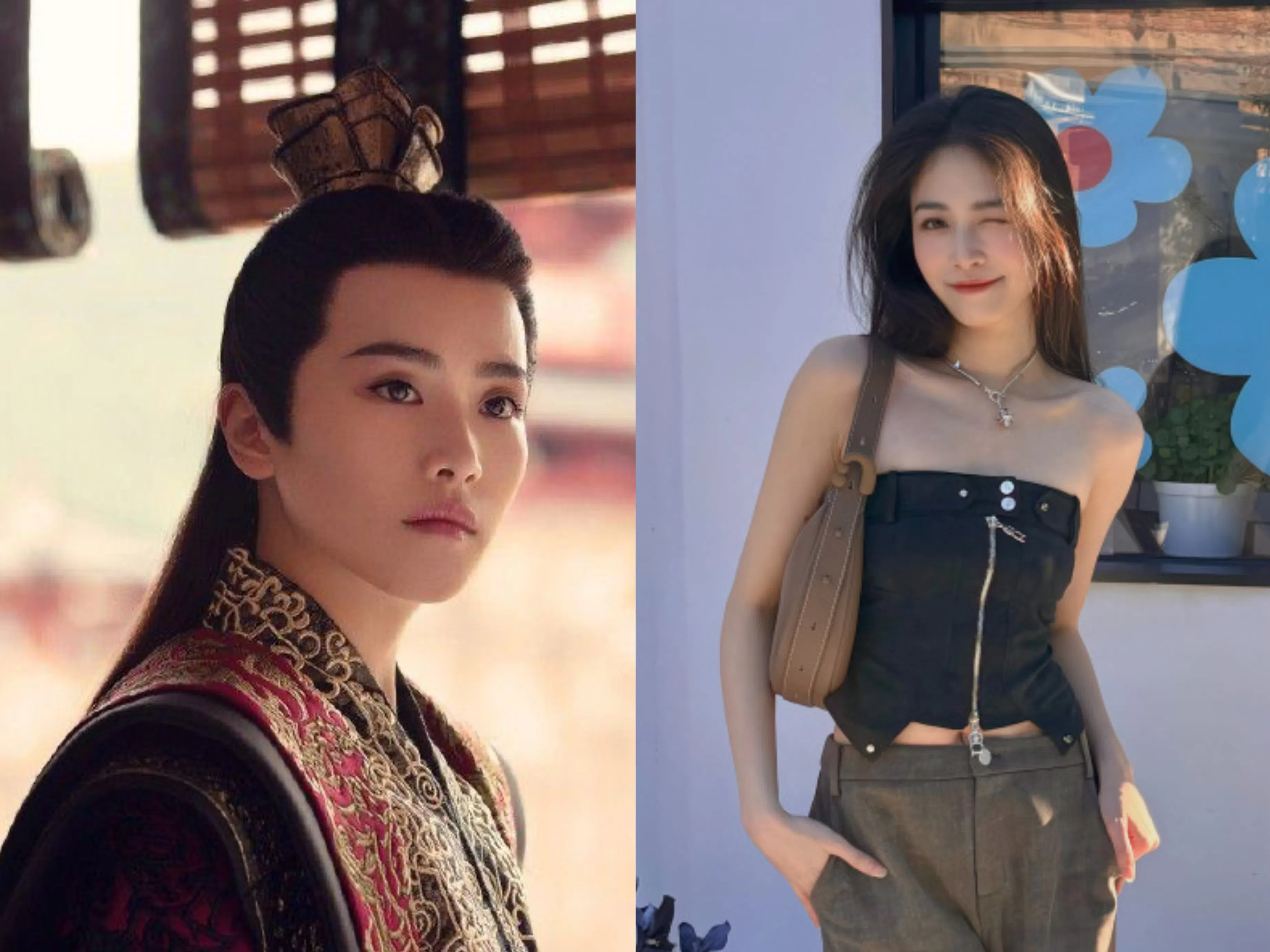 刘美彤在《庆余年》中饰演女扮男装的北齐皇帝战豆豆。（互联网／艺人微博）