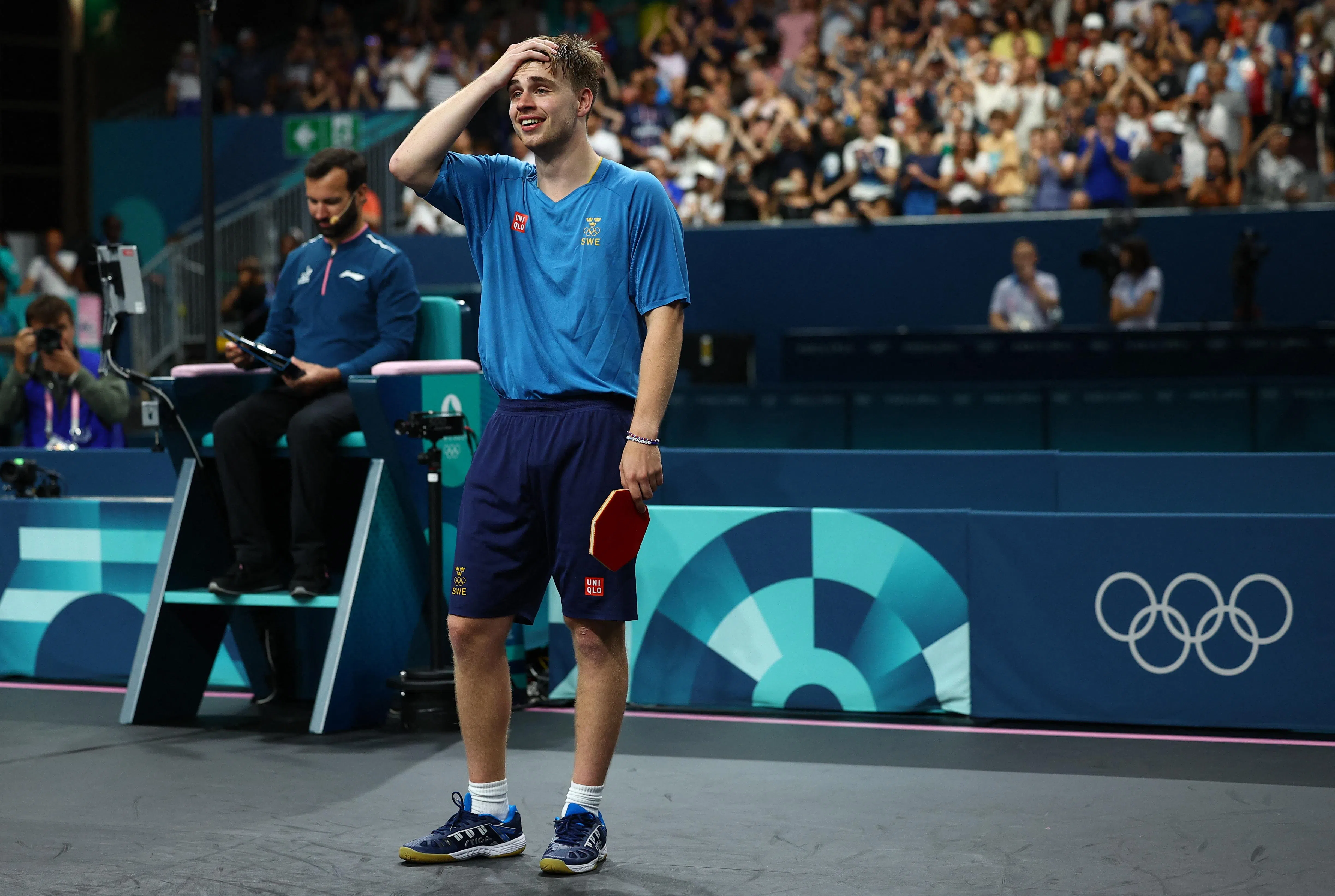 莫雷加德（图）击败卡尔德拉诺，取得决赛资格。（路透社）