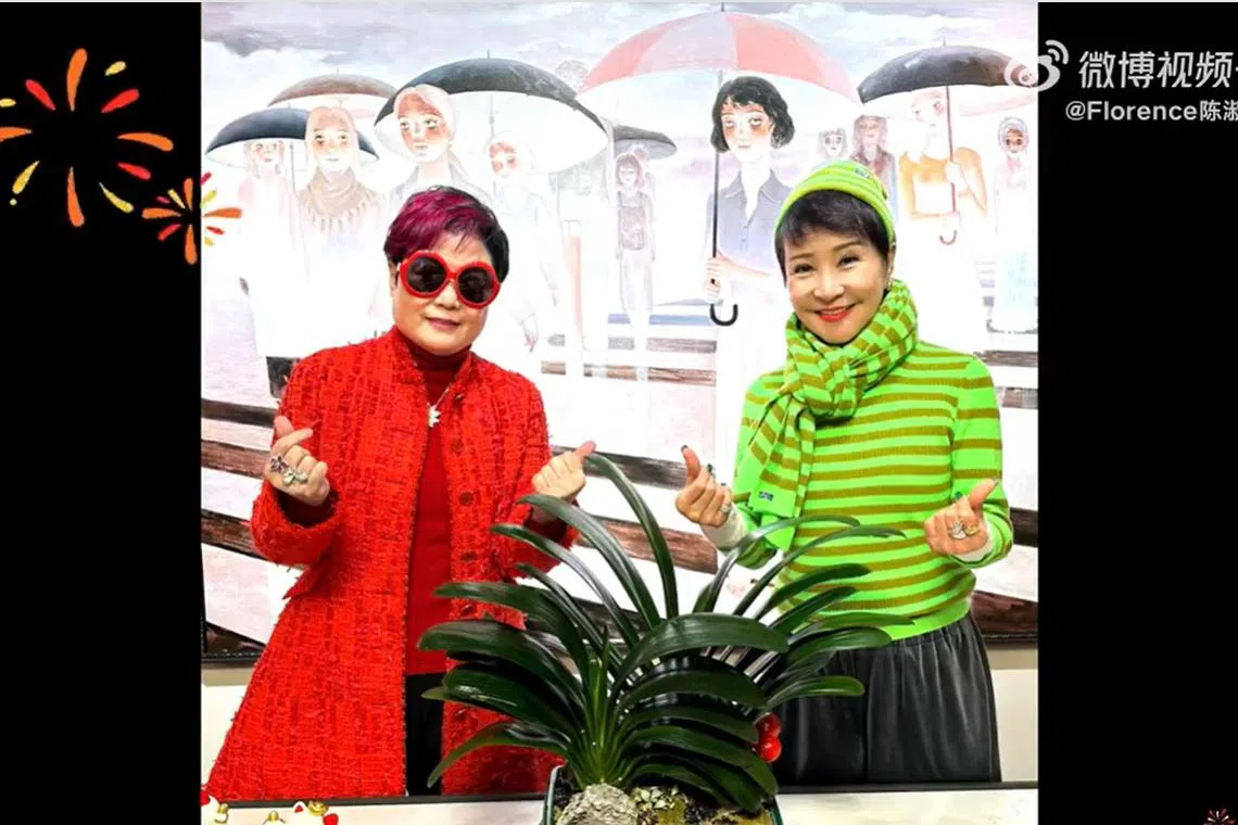 陈淑芬与狄波拉是多年闺蜜。（陈淑芬微博视频载图）