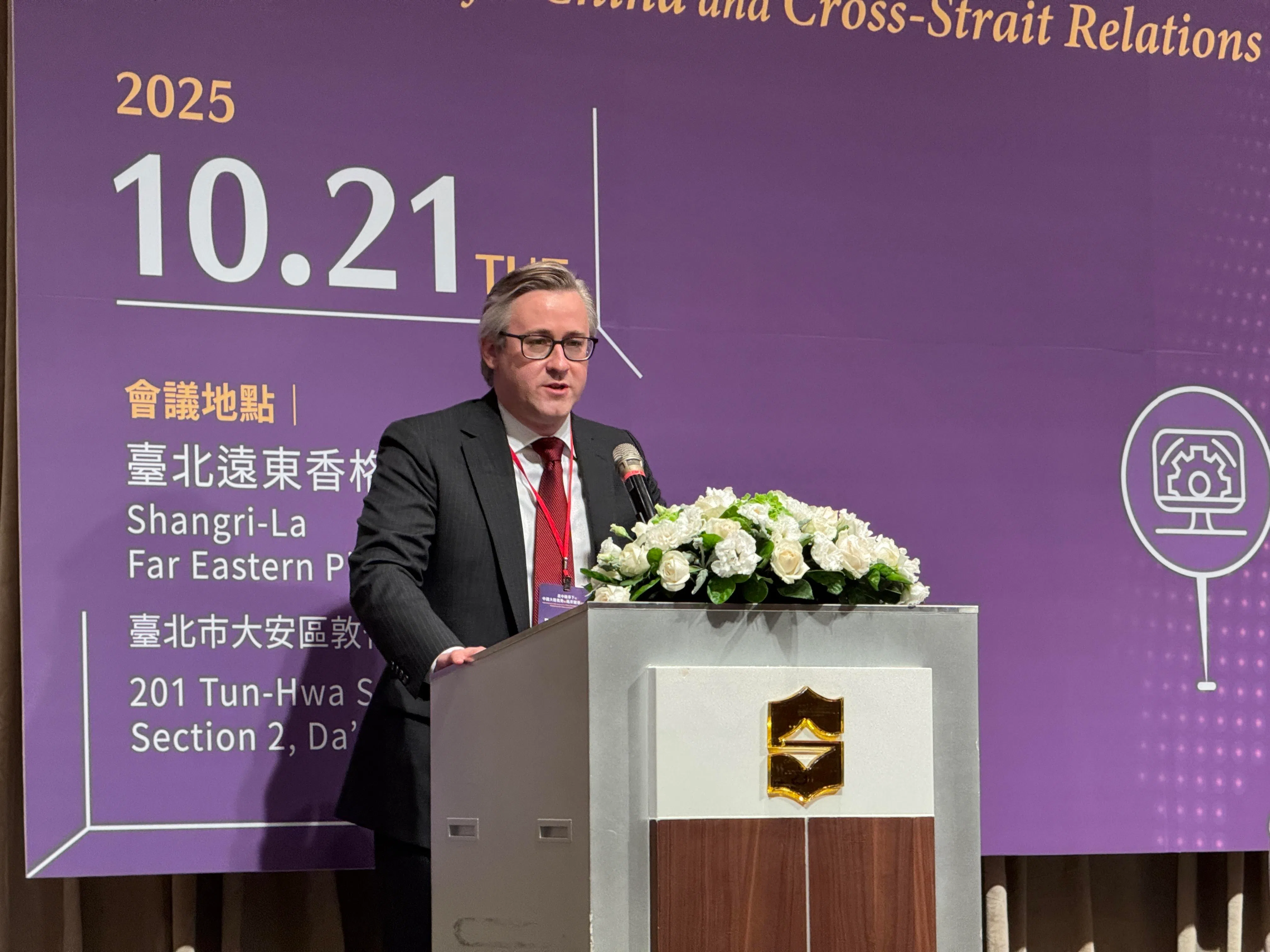 美国保守派智库詹姆士敦基金会主席马蒂斯（Peter Mattis）10月21日在台北进行专题演讲时直言，台湾在重建防卫力量上太慢、太保守，以致仍不足以形成有效吓阻力，是台湾历届政府都共同存在的问题。（缪宗翰摄）