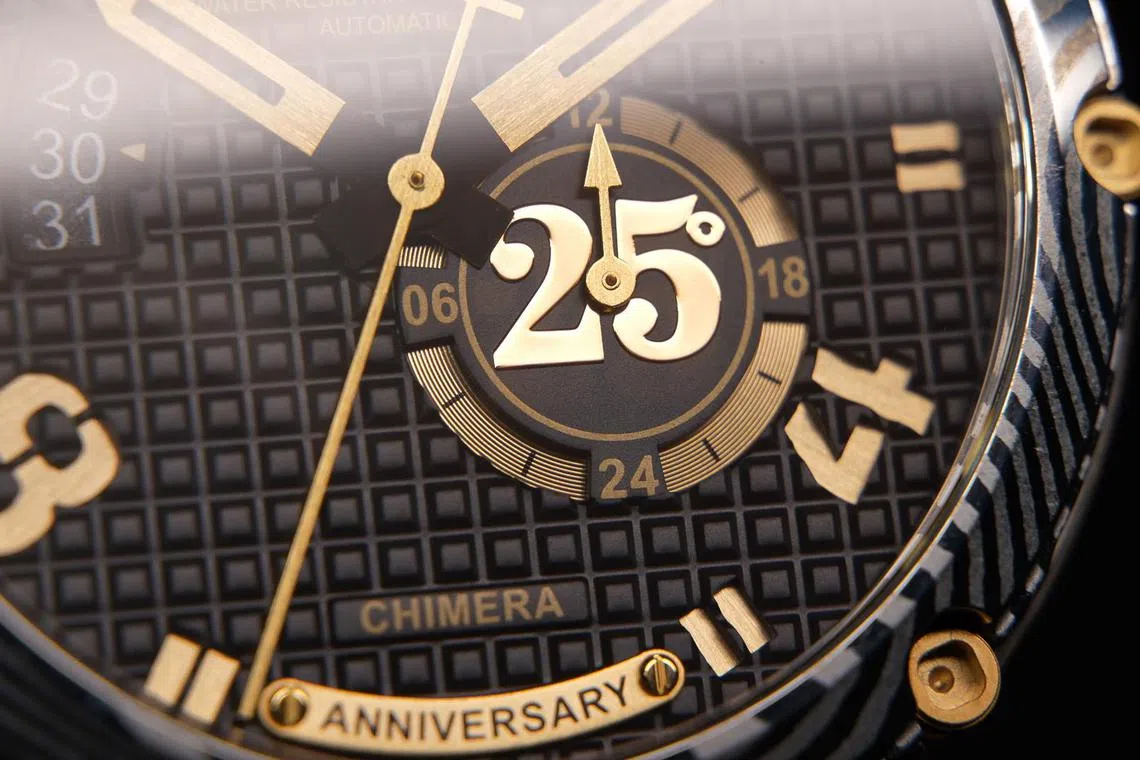 U-Boat25周年庆推出限量25枚Chimera 25°纪念腕表。（U-Boat提供）