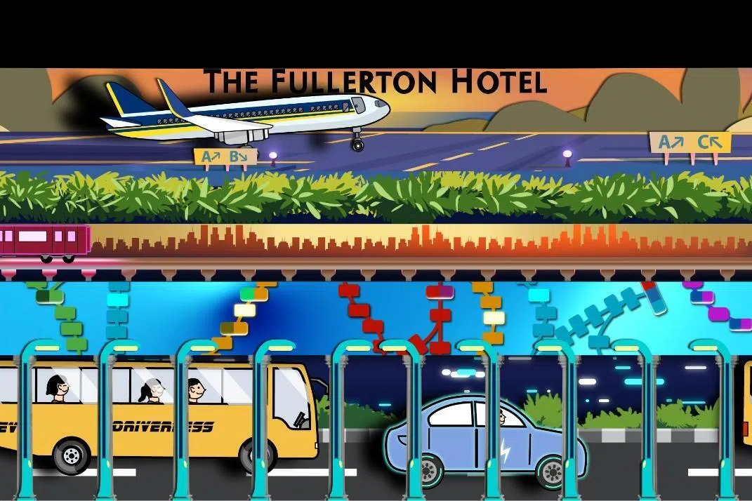 灯光投影秀“点亮生活”的八个投影作品，全出自ART:DIS的残障艺术创作者之手。（市区重建局提供）