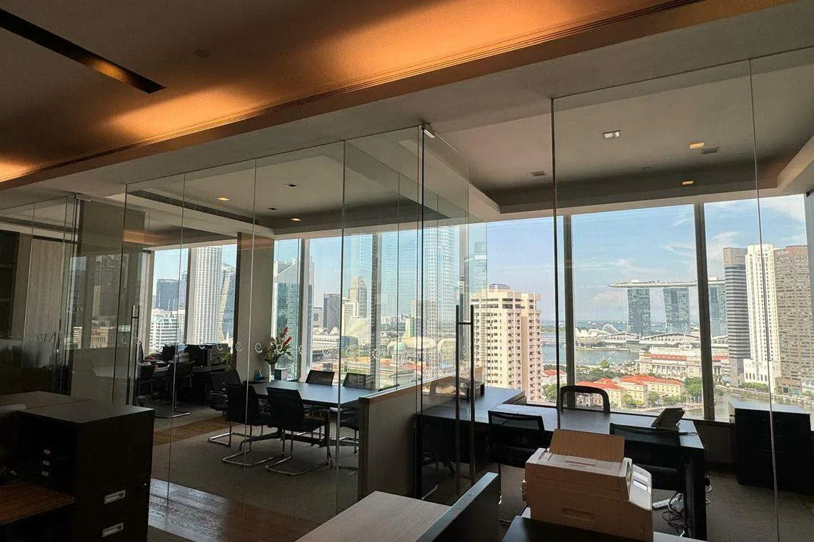 求售的克拉码头中央商城办公单位。（莱坊提供）