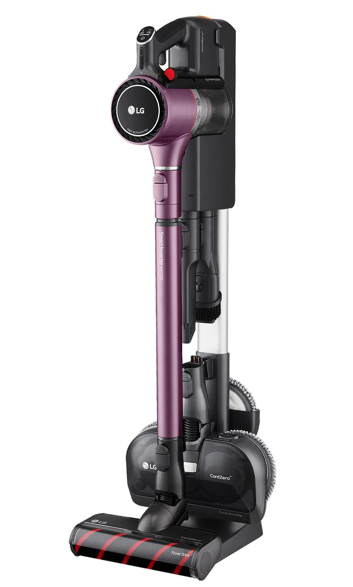 LG CordZero™ A9K 系列是一款时尚又多功能的吸尘器。这款是A9K-PRO。（图／LG Electronics 提供）