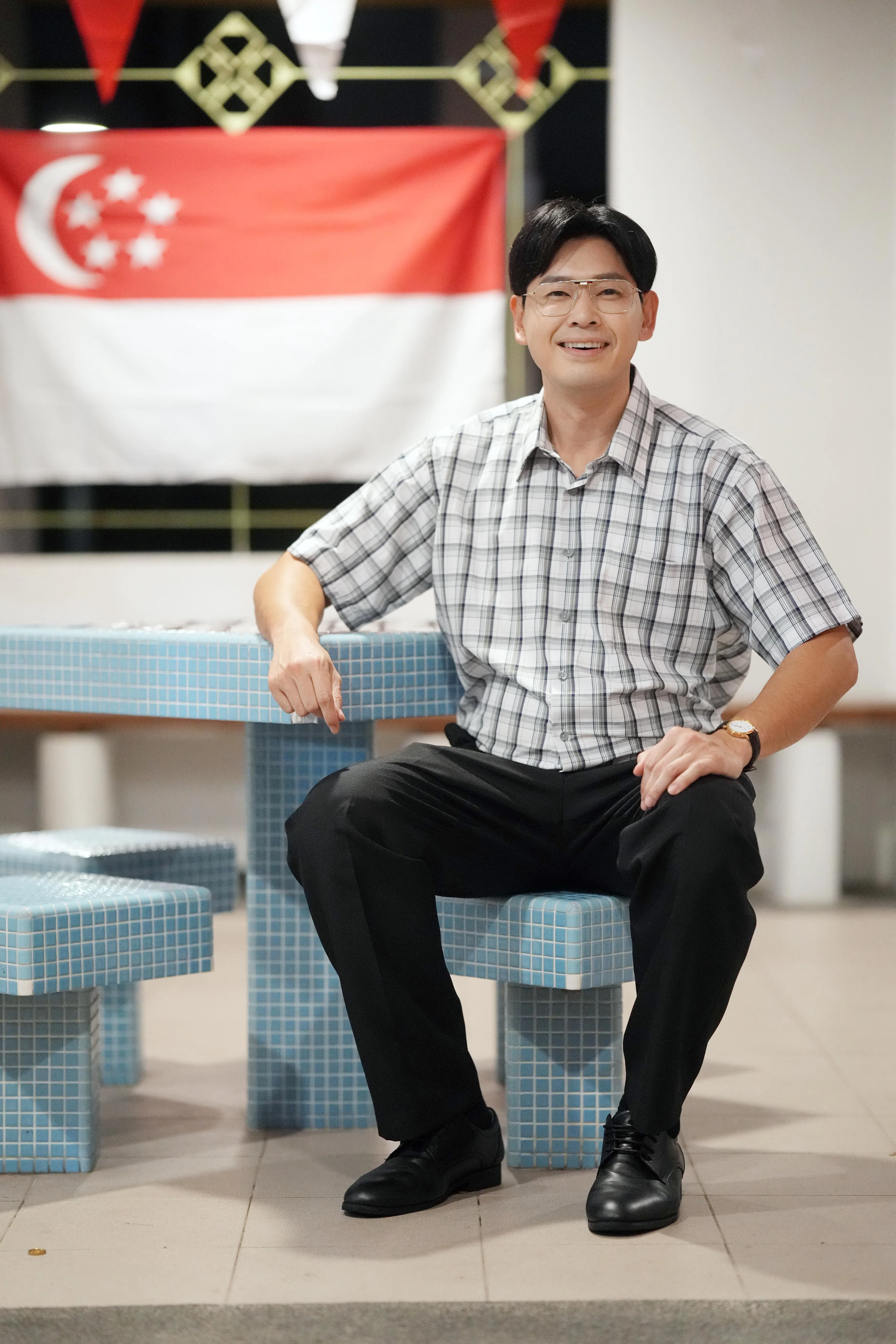 陈罗密欧谈到角色造型，不禁想起父亲，原来他父亲以前也有大肚腩。（谢智扬摄）