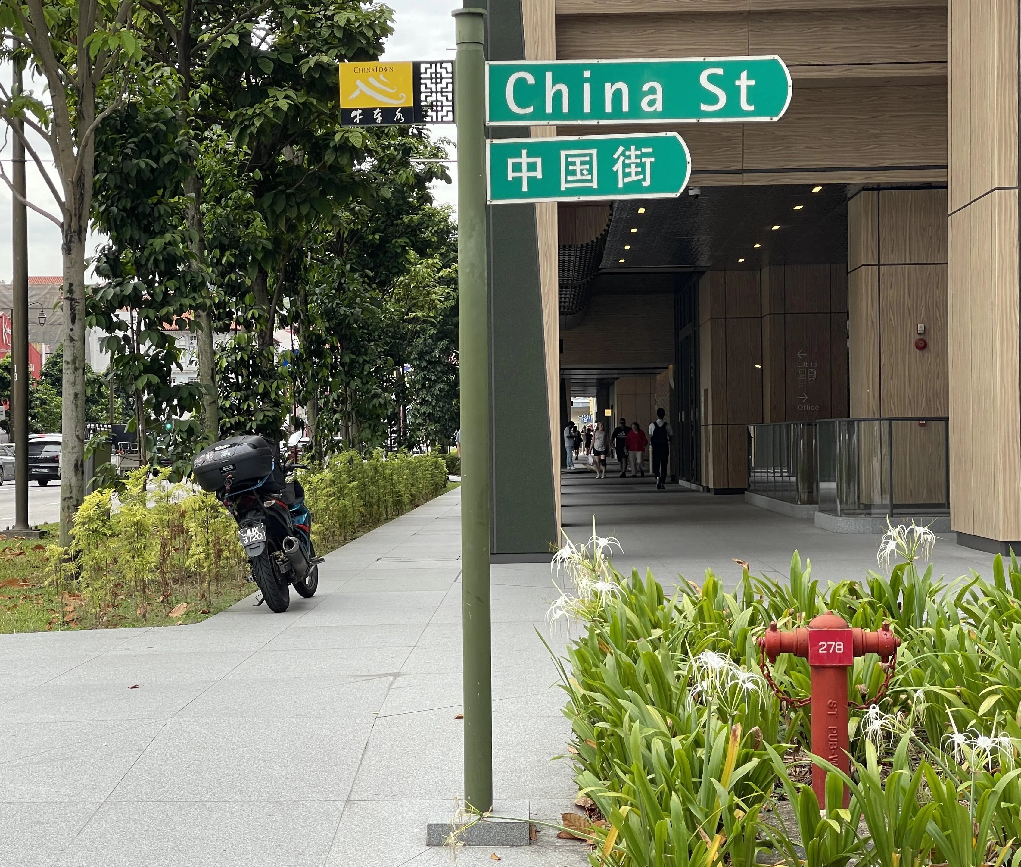 中国街的美食小吃琳琅满目。（黄靖晶摄）