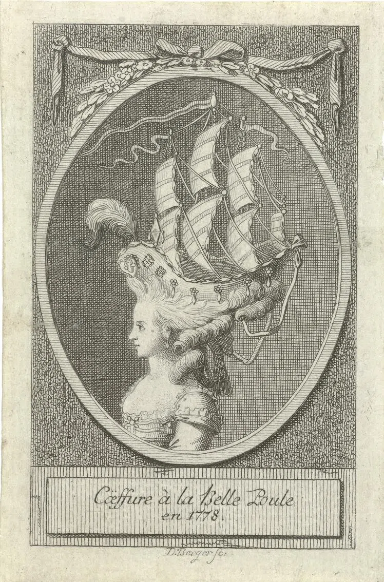 18世纪“爱国”贵妇将战胜英国战船的船艇顶在头上。（Rijksmuseum Amsterdam图片）
