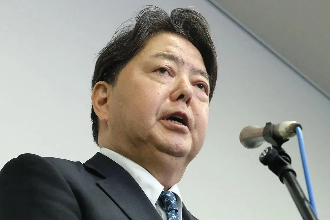 日本内阁秘书长林芳正星期二宣布将于下月参选自民党总裁。（法新社）