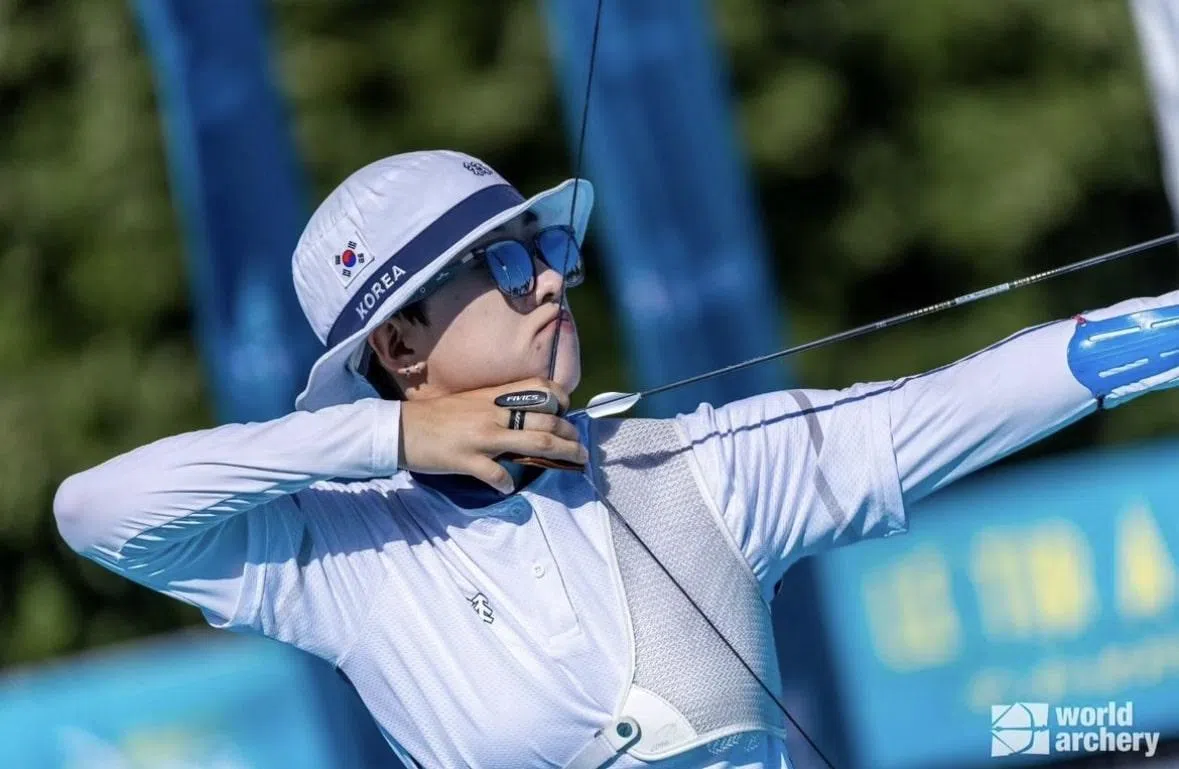 韩国女将安山是奥运史上首个射箭三冠王。（取自球员社交媒体）