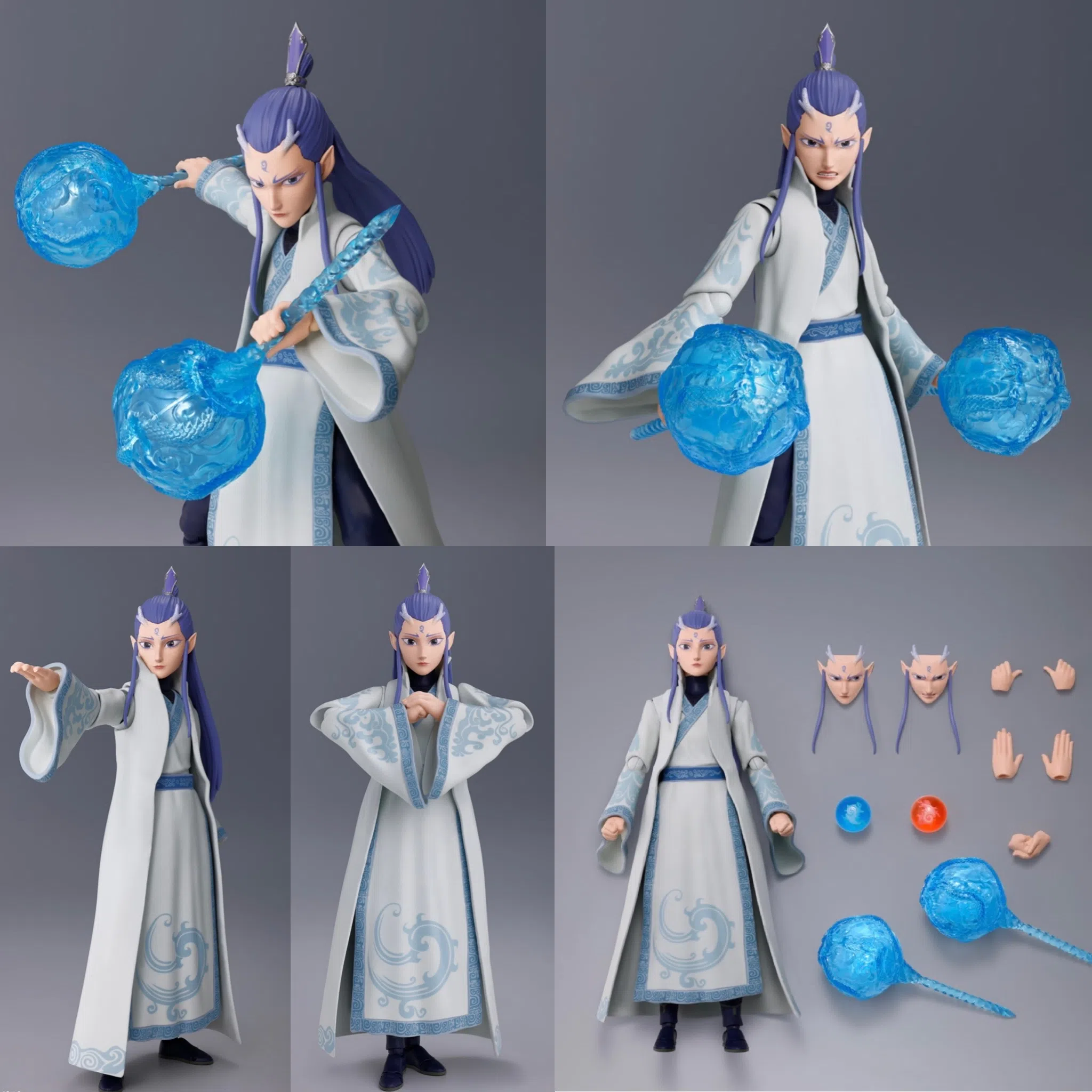 万代推出另一款敖丙公仔，除了动作与表情丰富，还附上兵器。（品牌提供）