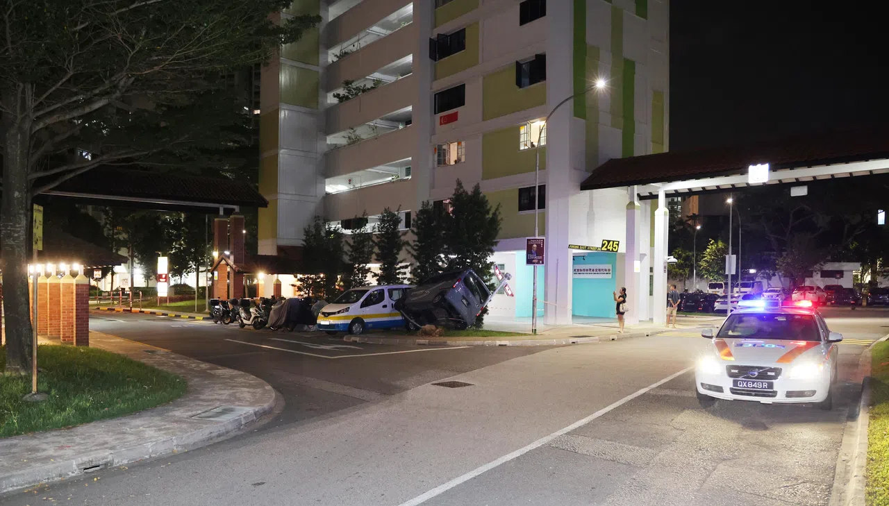 警方事后到场调查。（刘启成摄）