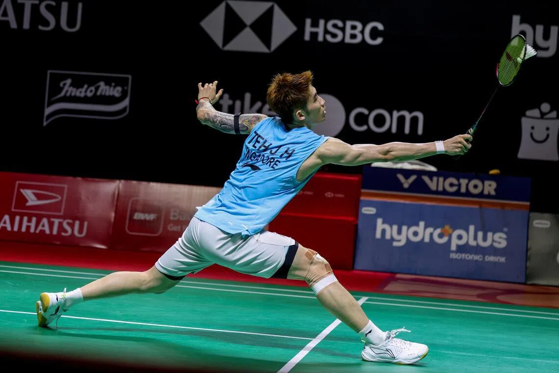 郑加恒赛中有多次亮眼发挥，可惜没能如愿完成逆转。（Badmintonphoto提供）