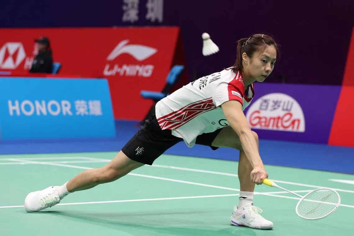 我国女单杨佳敏苦战三局不敌中国新生代韩悦。（中国大师赛提供）