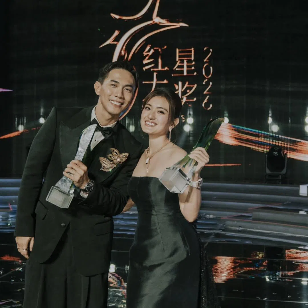 张奕恺和洪凌夫妻俩分别夺得今年的“十大最受欢迎”男女艺人。（取自张奕恺IG）