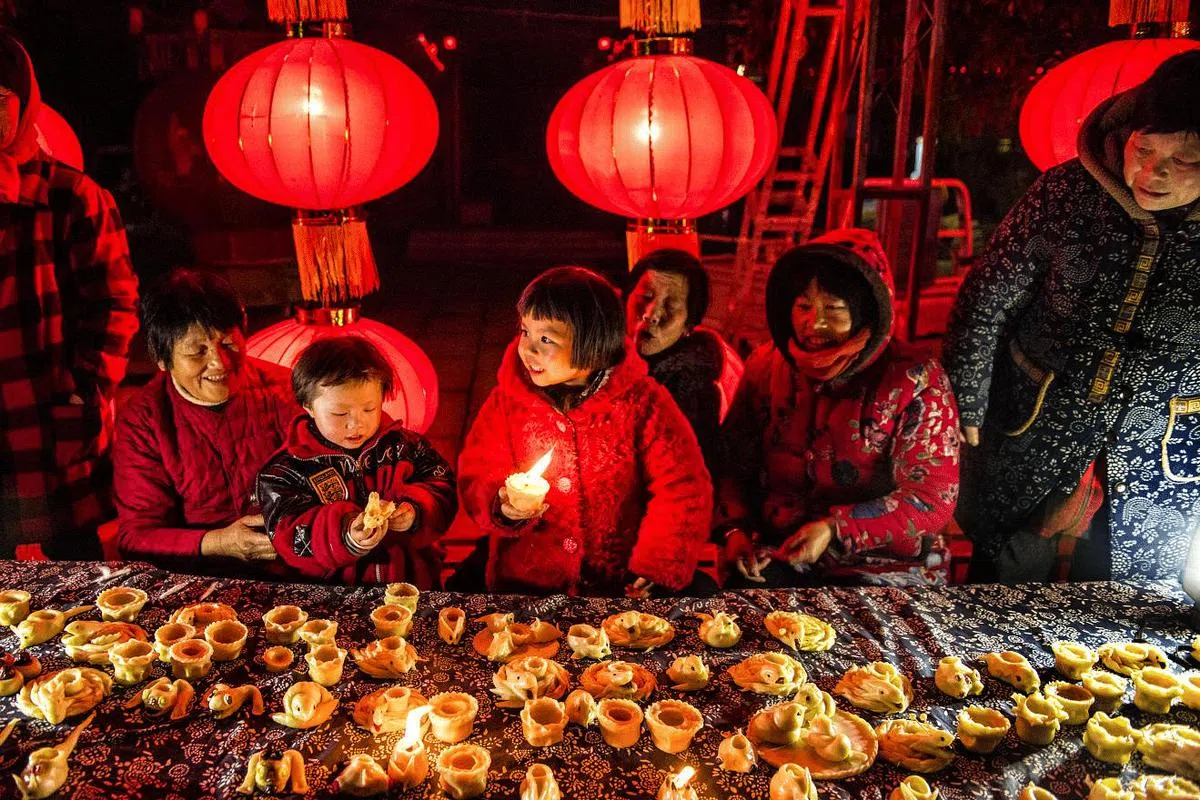 徐州民俗:点面灯.（图／江苏省文旅厅）