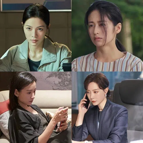 钟楚曦（上排左起）、颖儿、董洁（下排左起）、陈数，组成女性群像。（互联网）