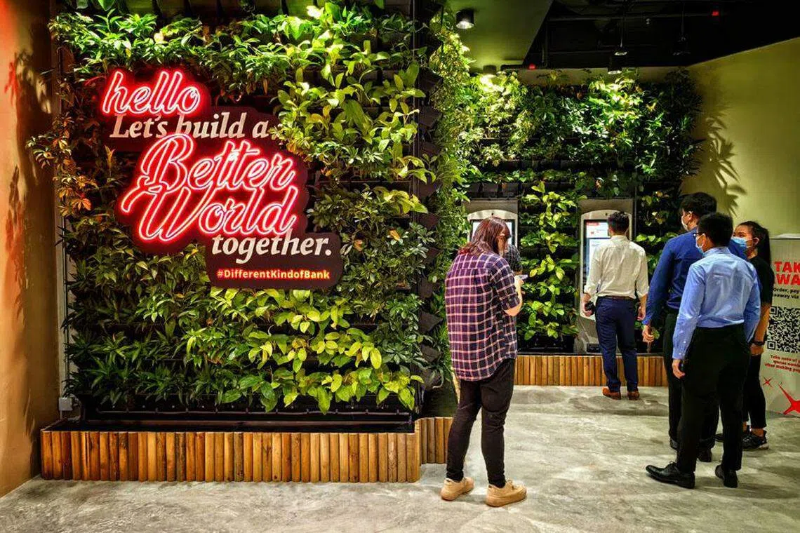 星展银行推广环保概念的“世界更美好”员工餐厅获SG Mark金奖。（星展银行提供）