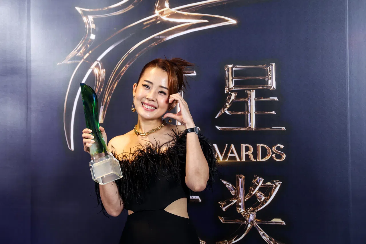 胡煜诗首得最受欢迎潜力星奖。（白艳琳摄）