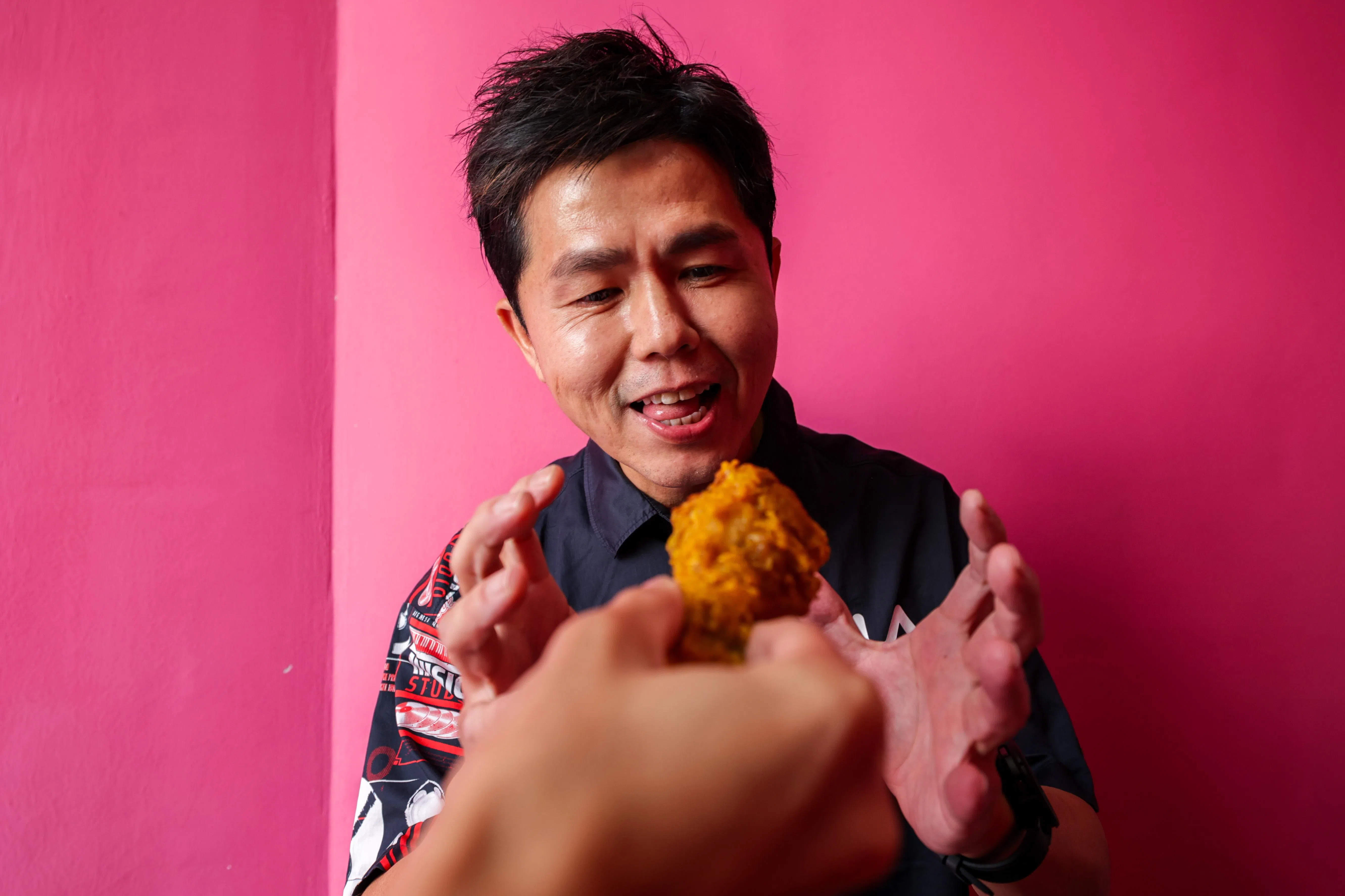 黄文鸿自认是肉食主义，为了挑战自己决心戒肉21天。（叶振忠摄）