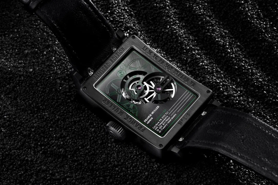 Long Island Evolution Giga Tourbillon的四个主发条能提供四天动力储备。（法穆兰提供）