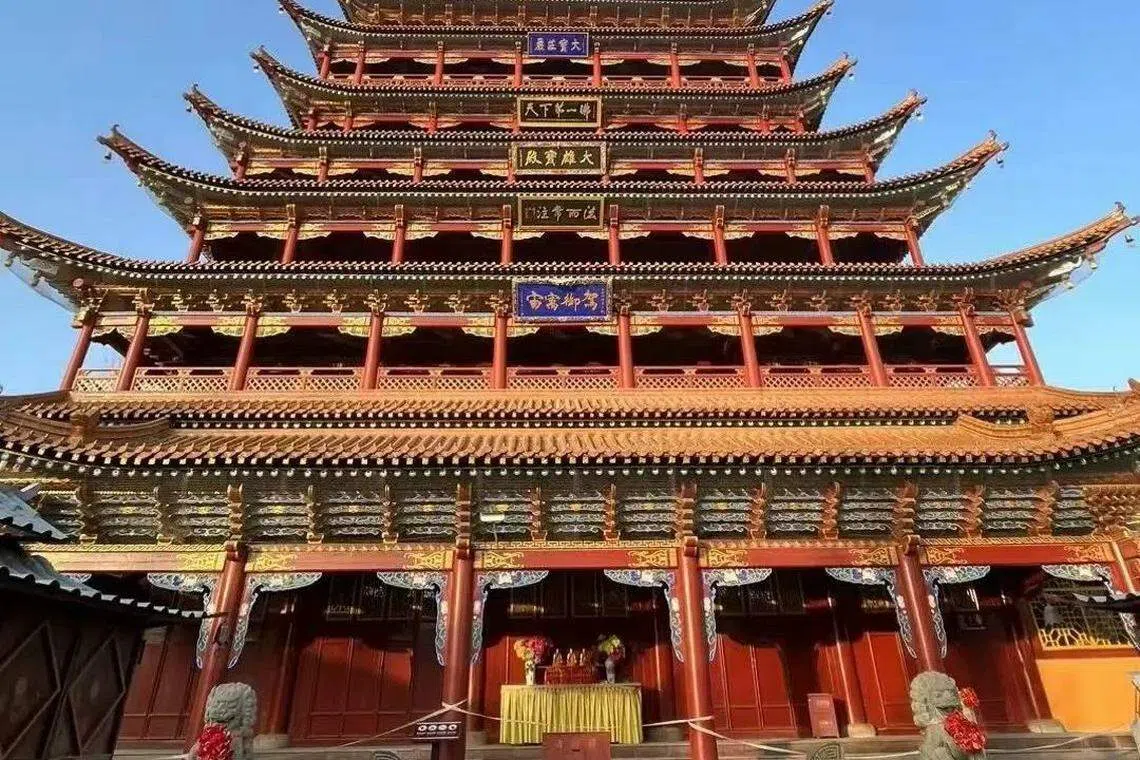 图为山丹大佛寺“大雄宝殿”原貌。（互联网）