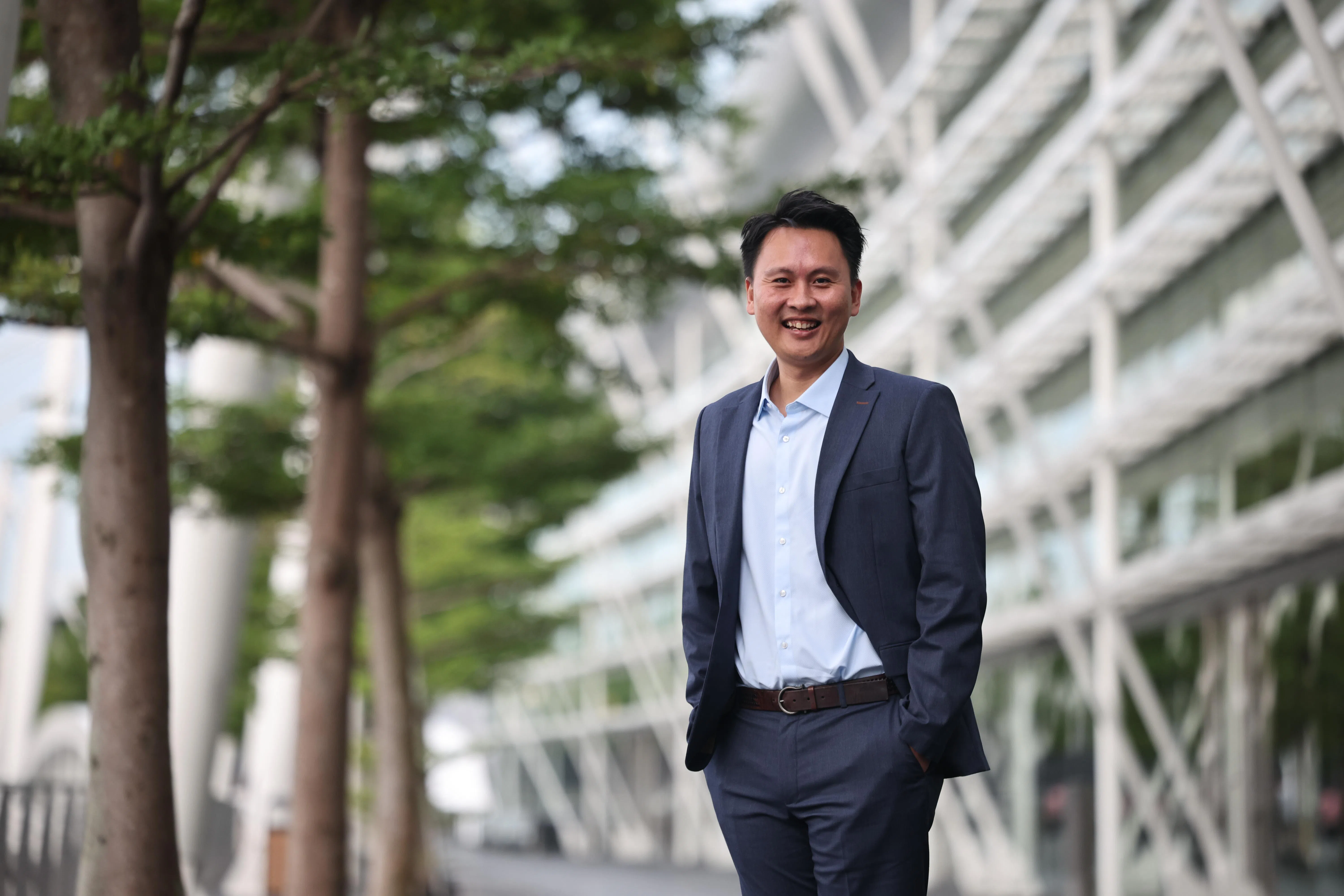 静山公民咨询委员会主席朱志祥认为，社区协导计划有助于基层领袖更好地掌握与居民交流的技能。（陈渊庄摄）