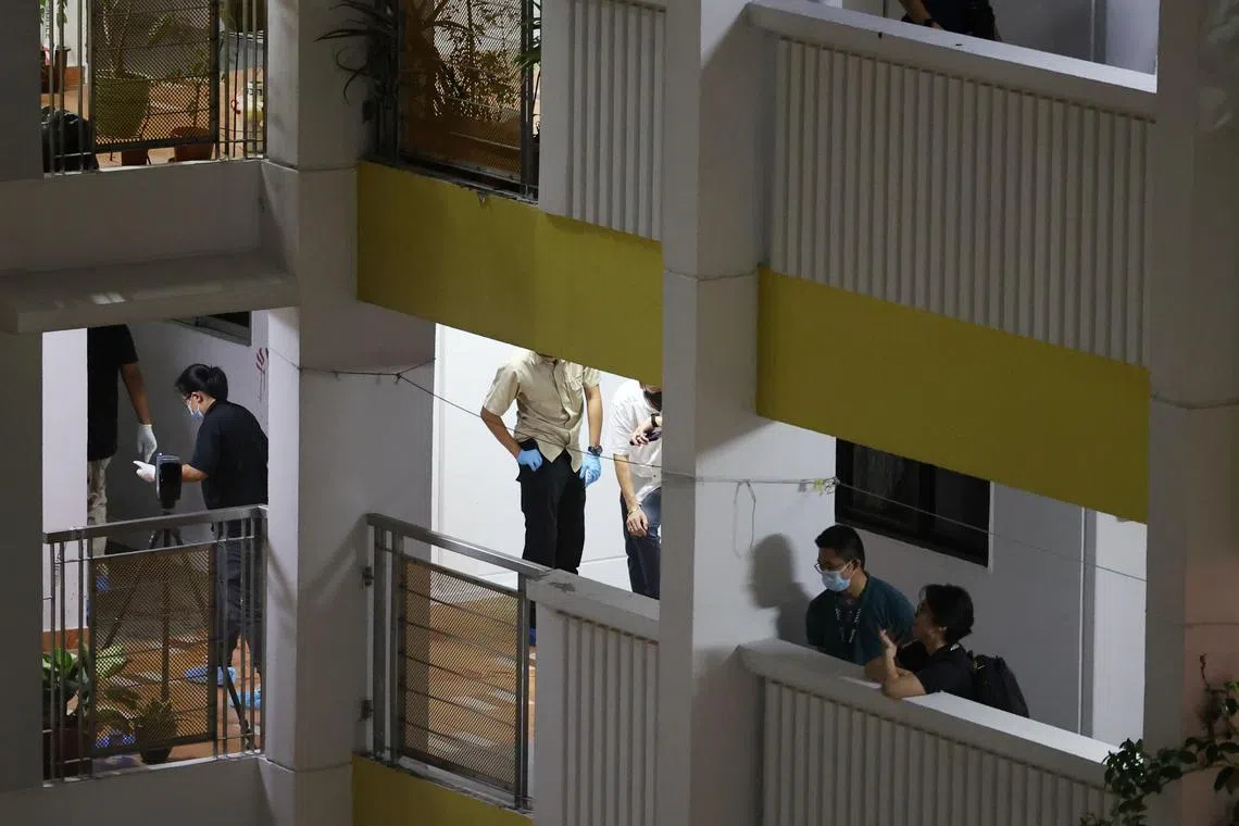 这起命案于2022年10月10日晚上7时许，发生在义顺4道第653座组屋。（档案照片）