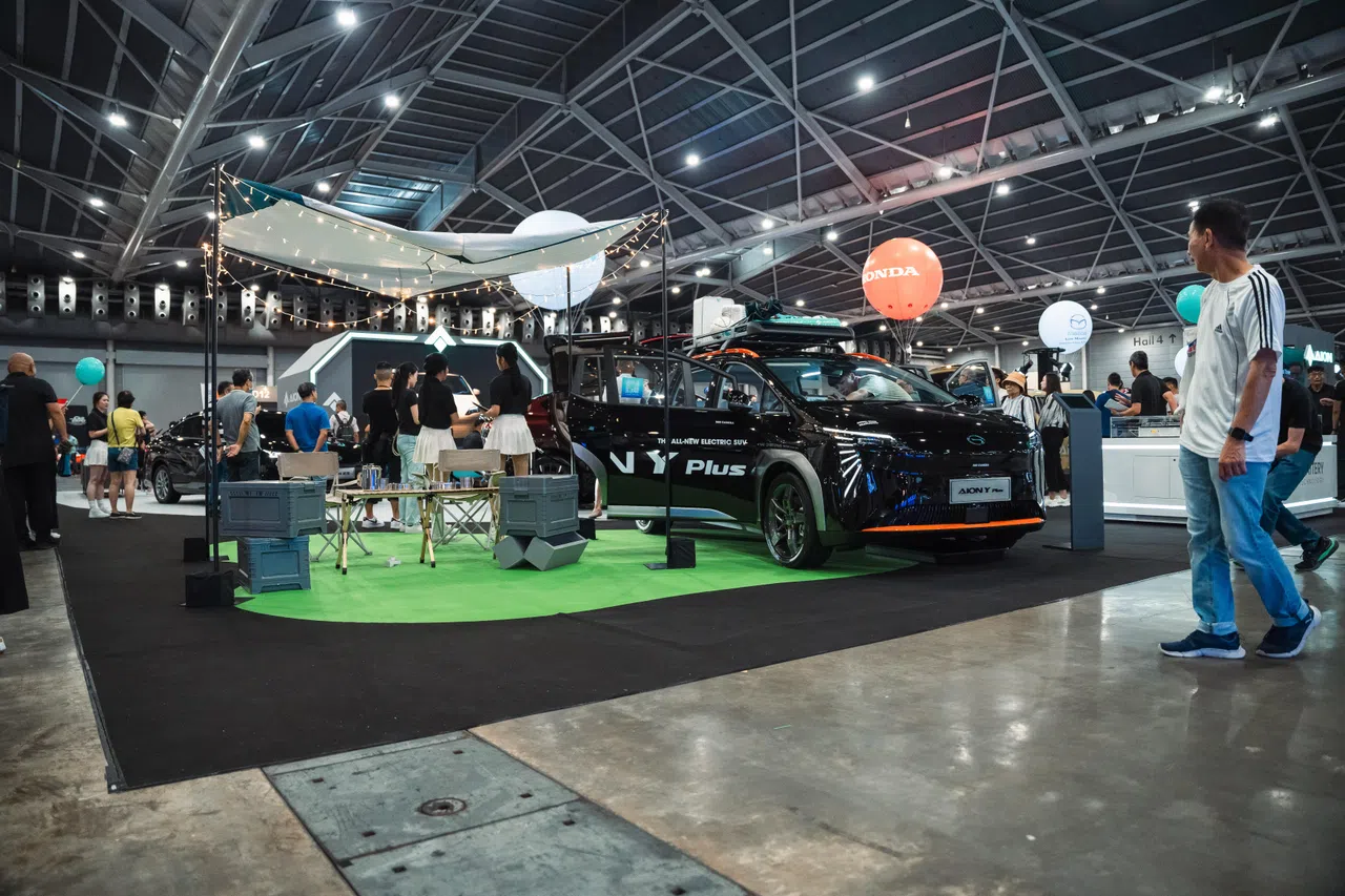 埃安最近首次参与本地的汽车展销会，展示了三款新电动车型。（埃安提供）