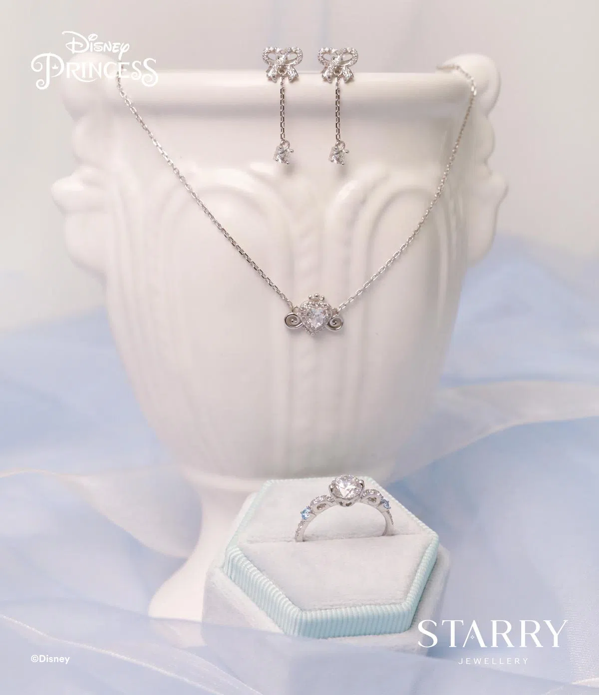 The Starry Co推出迪士尼主题首饰，图为仙履奇缘系列。（品牌提供）