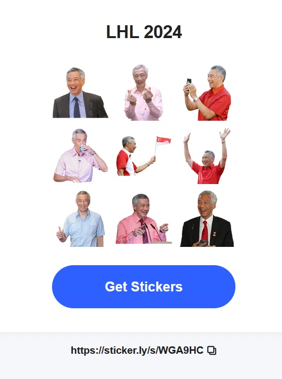 李总理的团队推出表情包贴纸供公众下载。