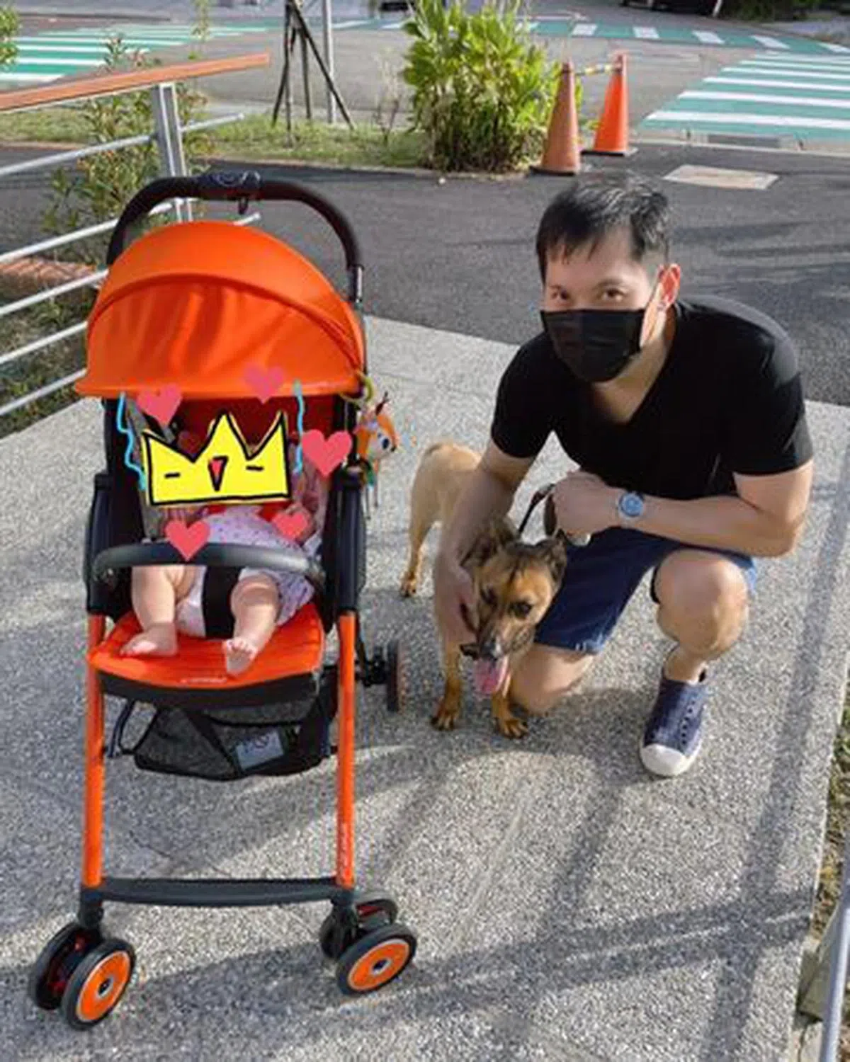 颜行书本来没有公开女儿的样子。（取自艺人面簿）