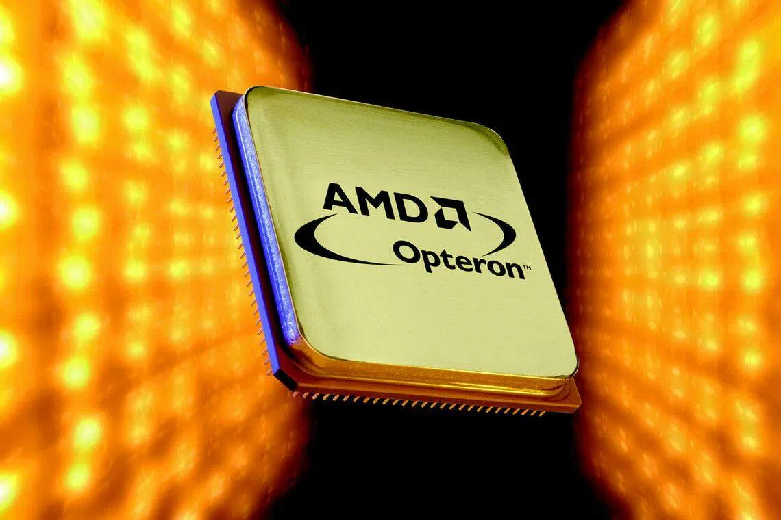 超微透露它的人工智能晶片，即MI300A和MI300X已经“步入正轨”，而且会在本季度开始生产。（档案照片）