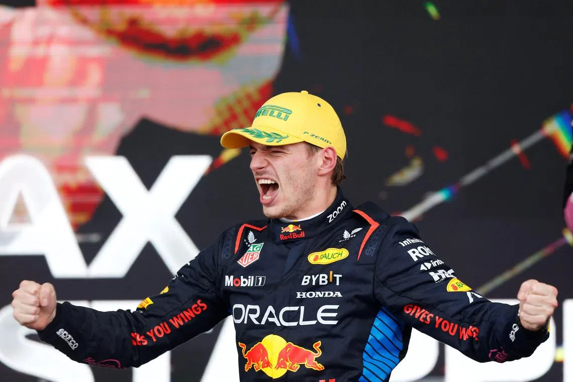 费斯塔彭在巴西圣保罗站王者归来，这也让车手总冠军争夺悬念渐失。（法新社）