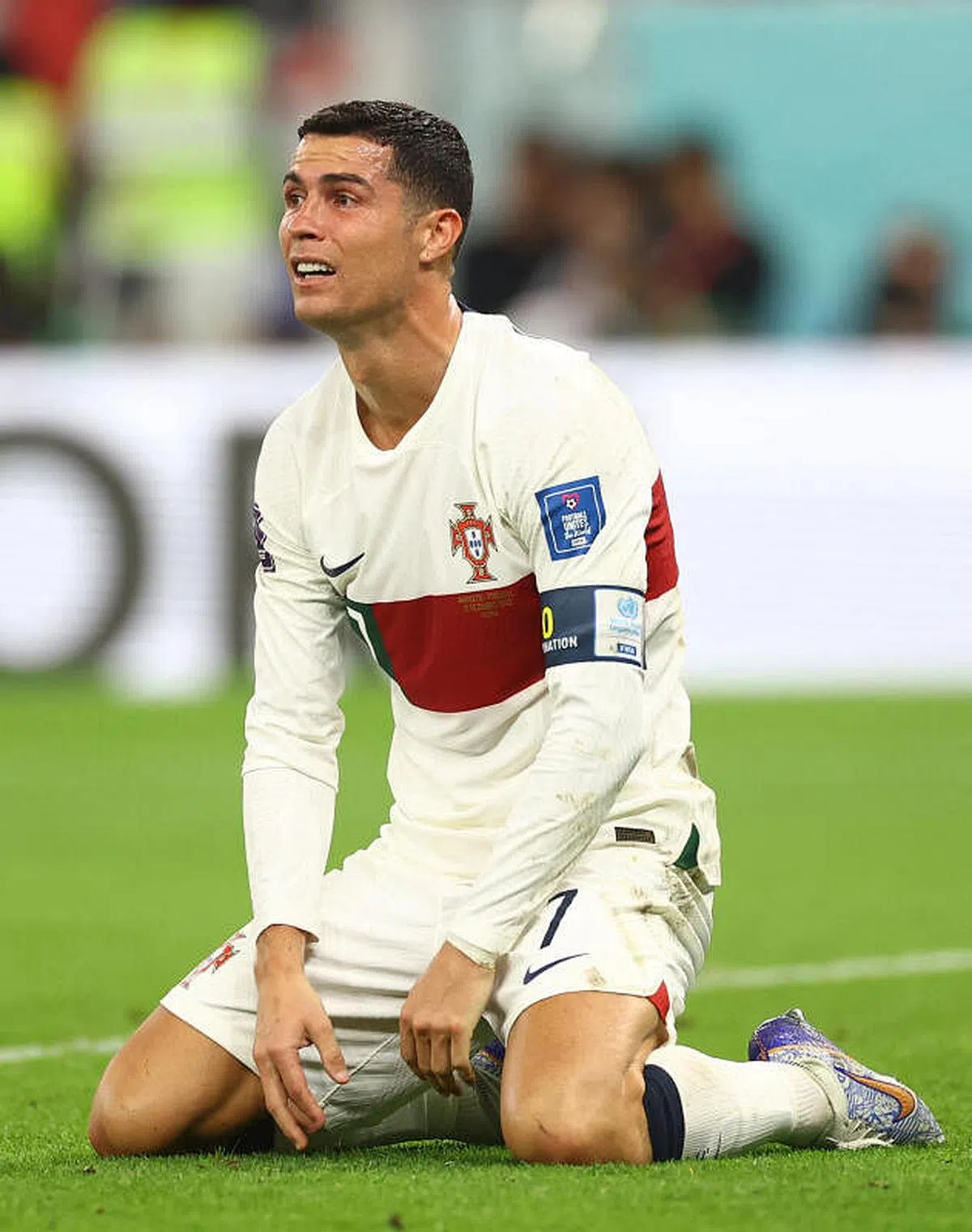 葡萄牙爆冷止步八强，这也让“帅罗”克·罗纳尔多（C. Ronaldo）的第5次世杯之旅再次以悲伤收尾。（路透社）