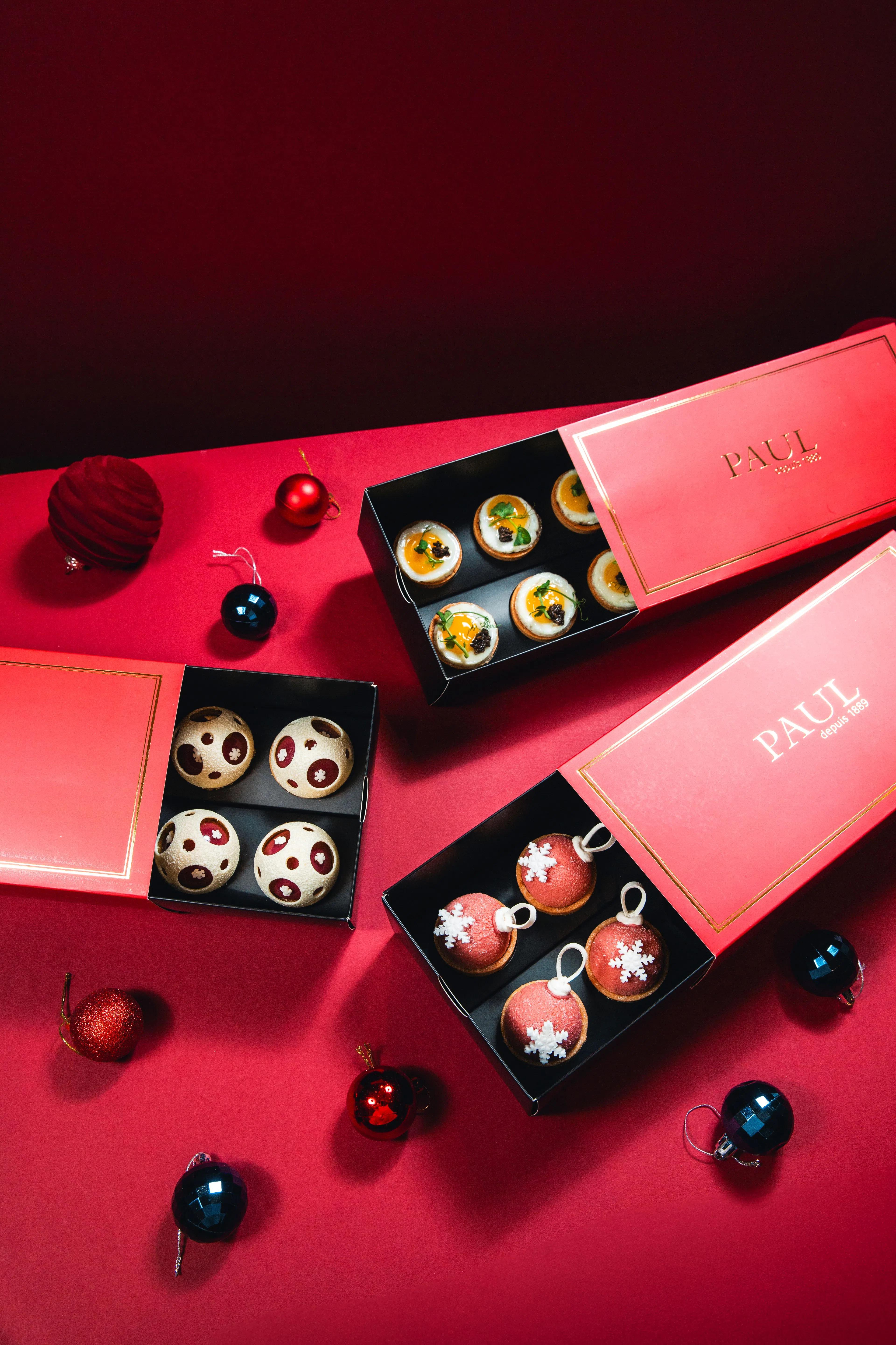 Paul餐馆有精致咸甜小挞，适合聚餐时共享。（餐馆提供）