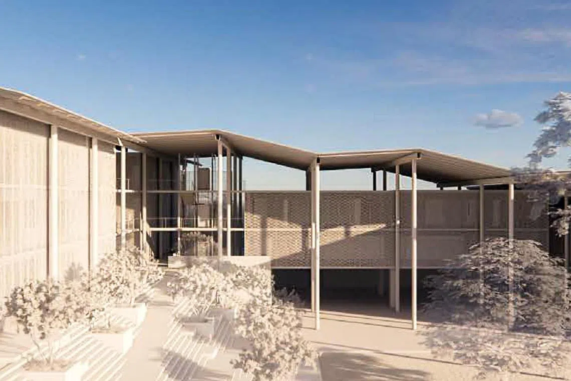 2027年底竣工后，新设施面积将增加约1.6倍，收容人数也从现有40多人增至最多60人。图为儿童援助协会重建收容设施“妙乐村”的建筑构想图。（儿童援助协会提供）