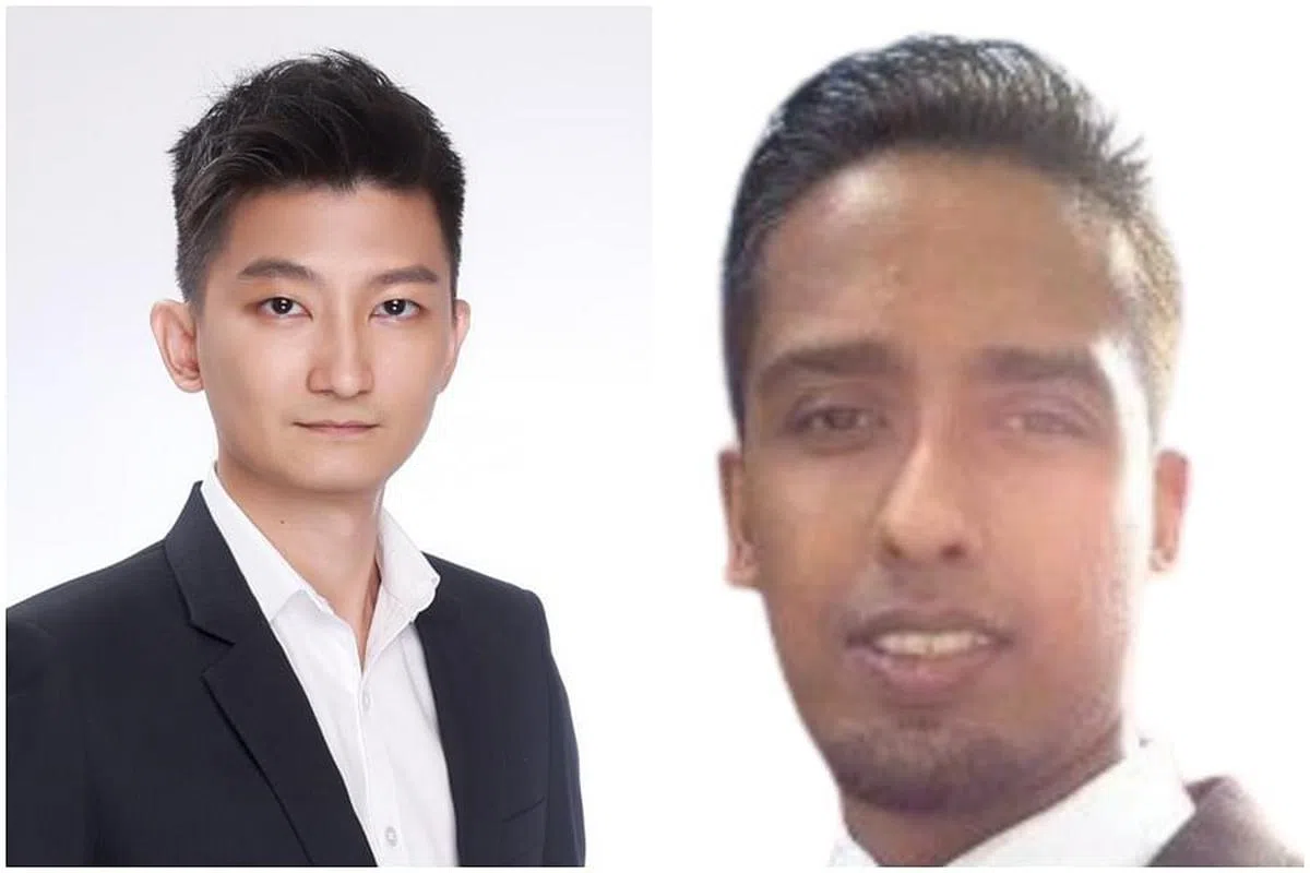 左：叶俊荣会从较为保守的角度来投资。他选择苹果。（受访者提供照片）右：辉立Nova营销传播经理乌尼坦100%支持特斯拉。（照片来源：辉立Nova）