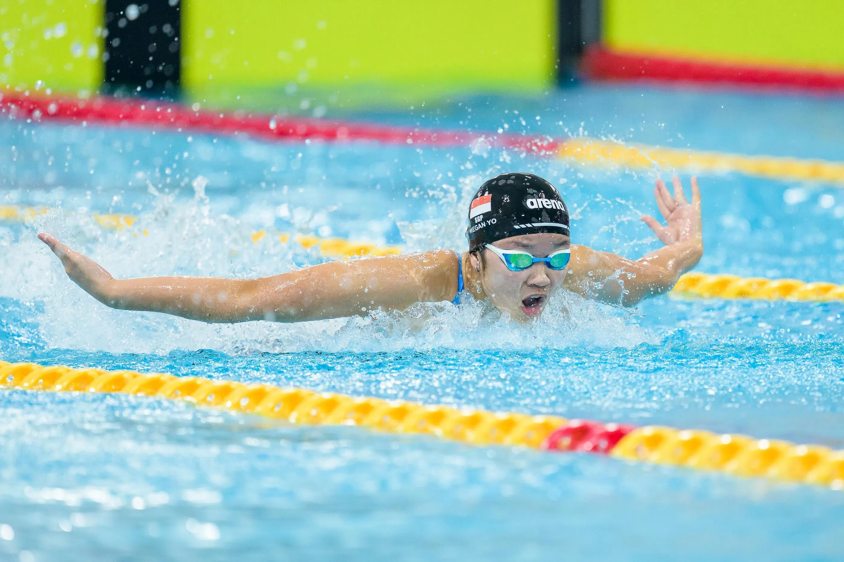 杨宇欣认为，在女子100米蝶泳项目还有提升空间，还能取得更好的成绩。（全国奥理会提供）