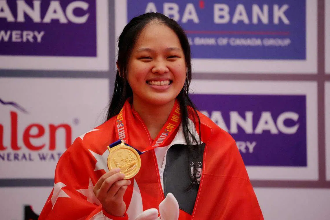 许渼荟在连续两届东运会都摘下两面金牌，前途无限。（路透社）