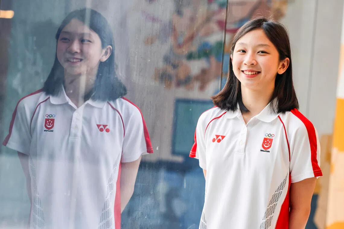 我国泳将杨舒宁对本届比赛充满期待，希望能积累国际大赛经验，帮助自己在年底的东运会实现打破全国纪录的目标。（陈斌勤摄）