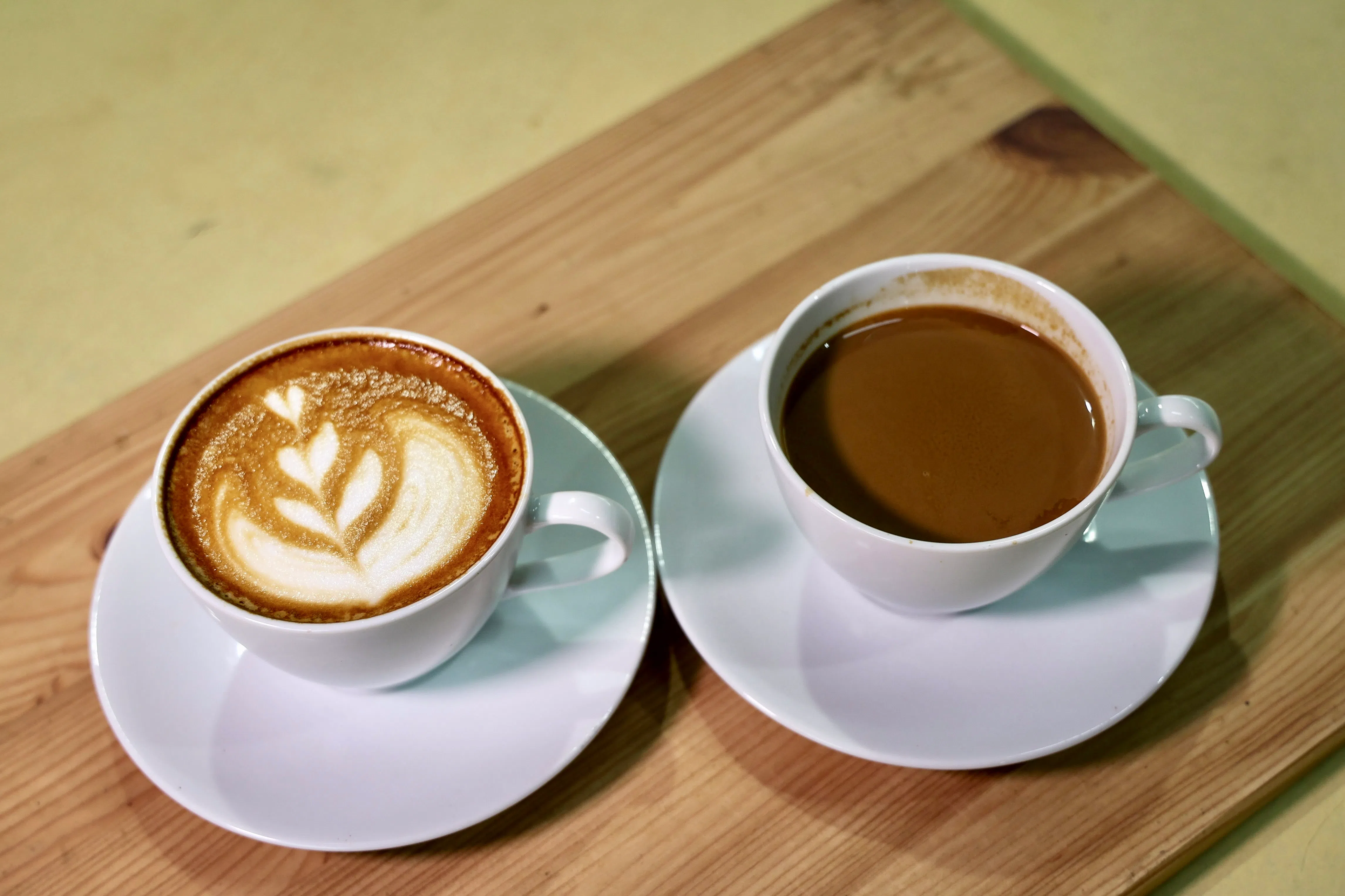 “一代咖啡”售卖着的热咖啡饮料。（严宣融摄）